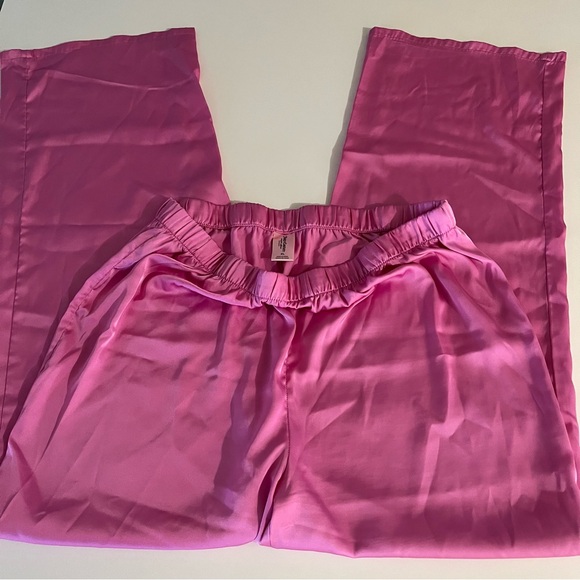Juicy Couture Vibrant Pink Satin pants XL pajama bottom sleep bling - Picture 5 of 5